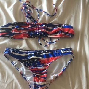red/white/blue junior bikini